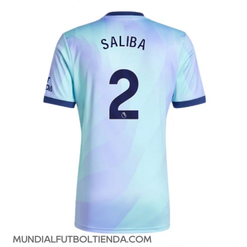 Camiseta Arsenal William Saliba #2 Tercera Equipación Replica 2024-25 mangas cortas